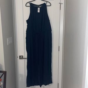 NWT Loft Keyhole Halter Jumpsuit in Navy